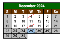 District School Academic Calendar for Lewis And Clark Elementary School for December 2024