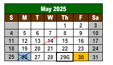 District School Academic Calendar for Lewis And Clark Elementary School for May 2025