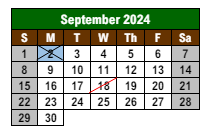 District School Academic Calendar for Lewis And Clark Elementary School for September 2024