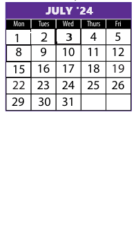 District School Academic Calendar for Central NE Support Serv Prog for July 2024