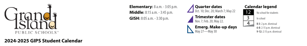 District School Academic Calendar for Central NE Support Serv Prog