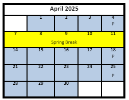 District School Academic Calendar for Bennion Jr High for April 2025