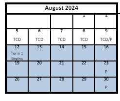 District School Academic Calendar for Bennion Jr High for August 2024