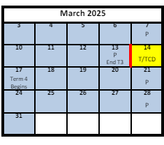 District School Academic Calendar for Bennion Jr High for March 2025