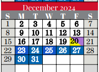 District School Academic Calendar for Colleyville Heritage High School for December 2024