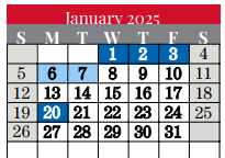 District School Academic Calendar for Cannon Elementary for January 2025