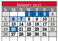 District School Academic Calendar for Dove Elementary for January 2025