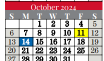 District School Academic Calendar for Taylor Elementary for October 2024