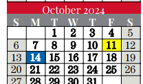 District School Academic Calendar for Grapevine Middle for October 2024