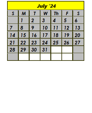 District School Academic Calendar for Em Boyd Elementary School for July 2024