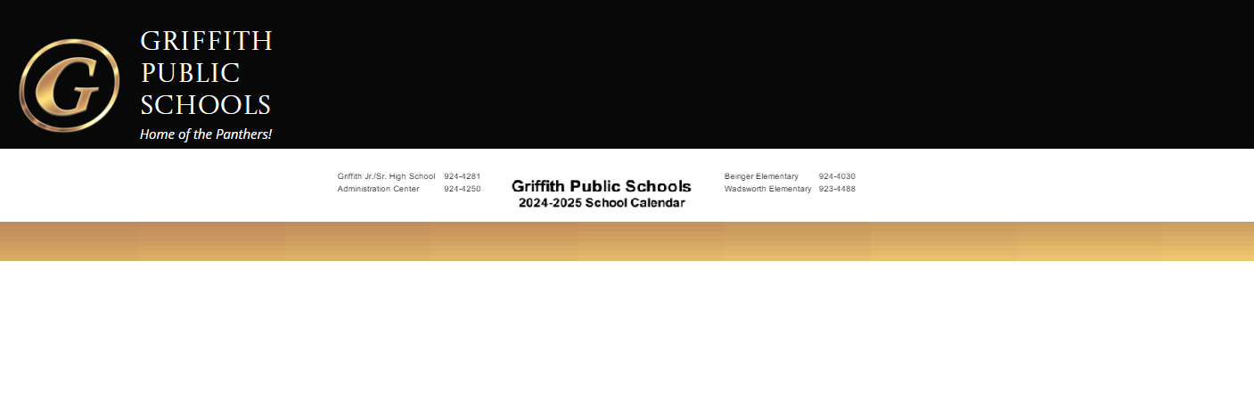 District School Academic Calendar for Griffith Middle School