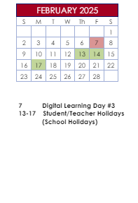 District School Academic Calendar for Berkeley Elementary for February 2025