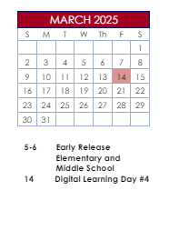 District School Academic Calendar for Rockbridge Elementary School for March 2025