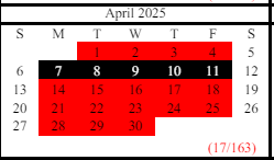 District School Academic Calendar for Alternative Learning Center/international Center for April 2025