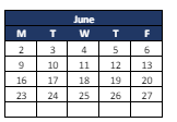 District School Academic Calendar for Fall Creek Intermediate Sch for June 2025