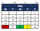 District School Academic Calendar for Fall Creek Intermediate Sch for May 2025