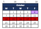 District School Academic Calendar for Fall Creek Intermediate Sch for October 2024