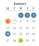 District School Academic Calendar for Lincoln Elementary School for January 2025