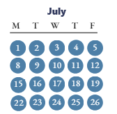 District School Academic Calendar for Lincoln Elementary School for July 2024