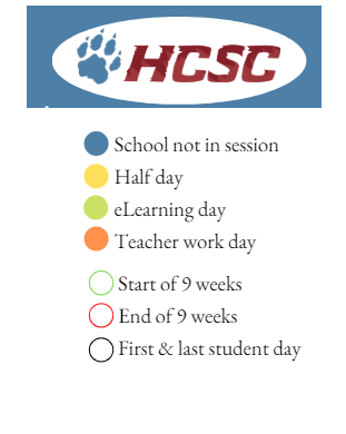 District School Academic Calendar Legend for Lincoln Elementary School