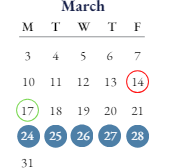 District School Academic Calendar for Lincoln Elementary School for March 2025