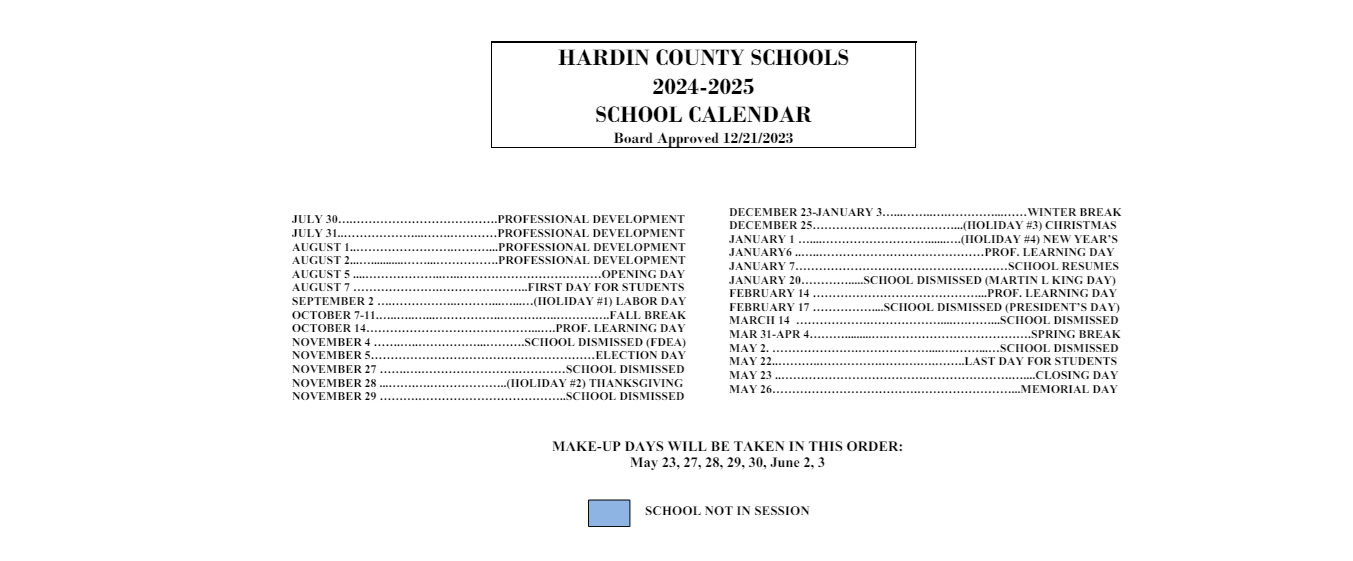 District School Academic Calendar Key for Howevalley Elementary School