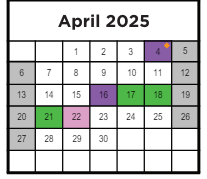 District School Academic Calendar for Abingdon Elementary for April 2025