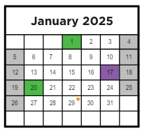 District School Academic Calendar for Abingdon Elementary for January 2025