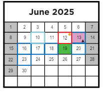 District School Academic Calendar for Abingdon Elementary for June 2025