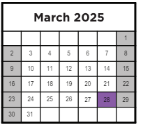 District School Academic Calendar for Abingdon Elementary for March 2025