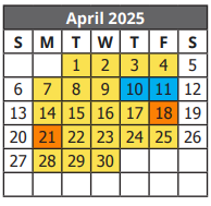 District School Academic Calendar for Harlandale Middle School for April 2025