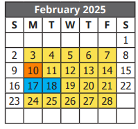 District School Academic Calendar for Fenley Transitional Middle School for February 2025