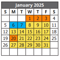 District School Academic Calendar for Scheh Elementary for January 2025