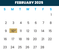 District School Academic Calendar for Harlingen High School for February 2025