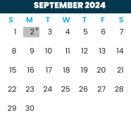 District School Academic Calendar for Austin Elementary for September 2024