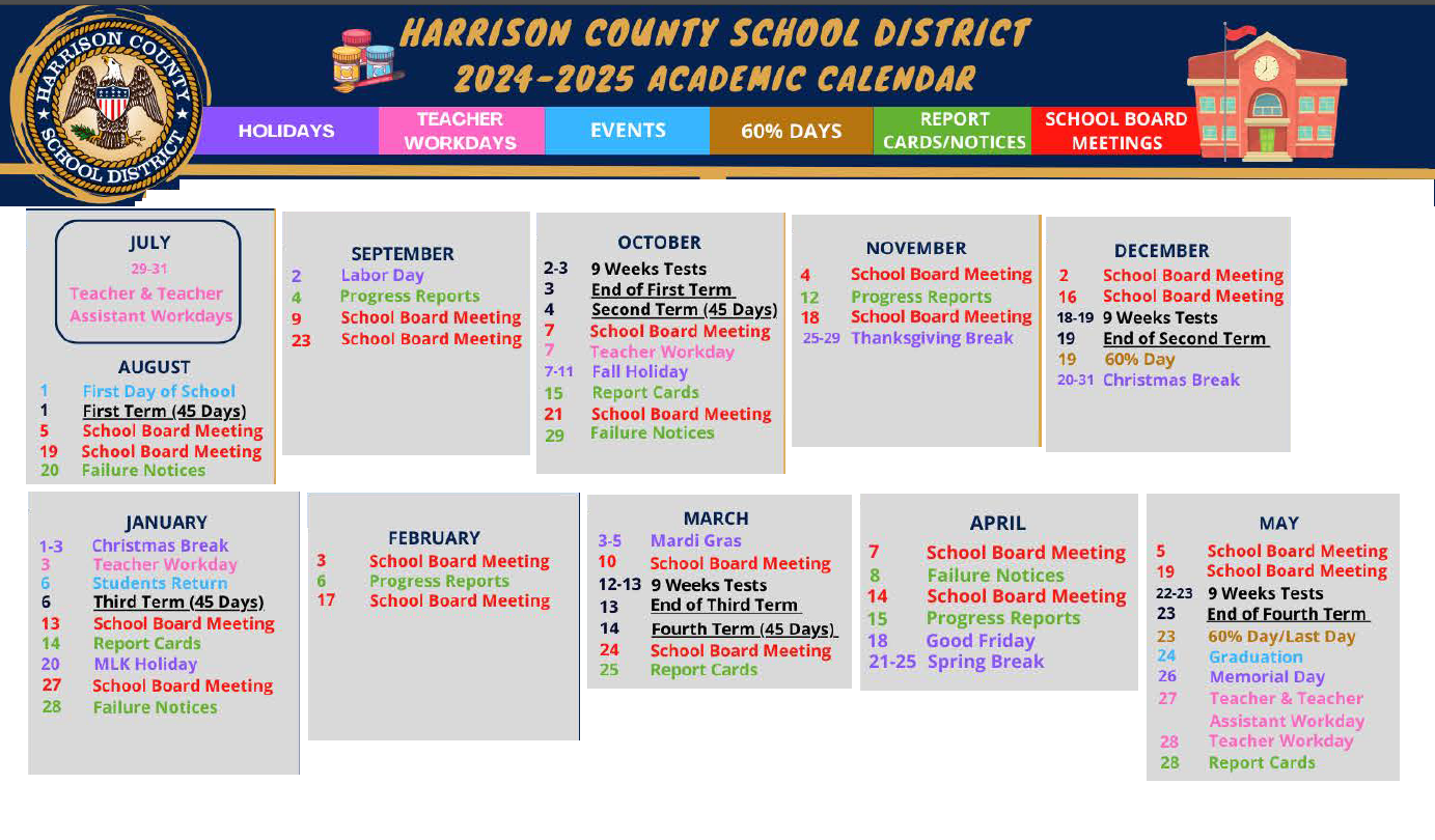 District School Academic Calendar Key for West Wortham Elementary And Middle