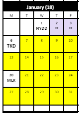 District School Academic Calendar for Capitol Preparatory Magnet School for January 2025