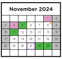 District School Academic Calendar for Parkville Community School for November 2024