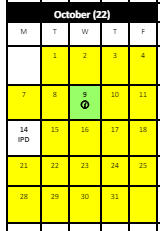 District School Academic Calendar for Hartford Transitional Learning Acade for October 2024