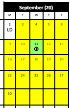 District School Academic Calendar for Wish School for September 2024