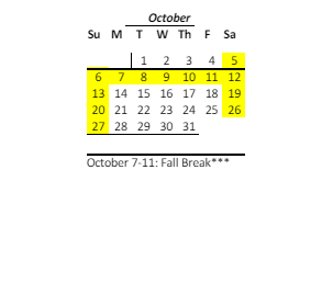 District School Academic Calendar for Kauluwela Elementary School for October 2024