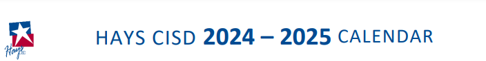 District School Academic Calendar for Academy At Hays
