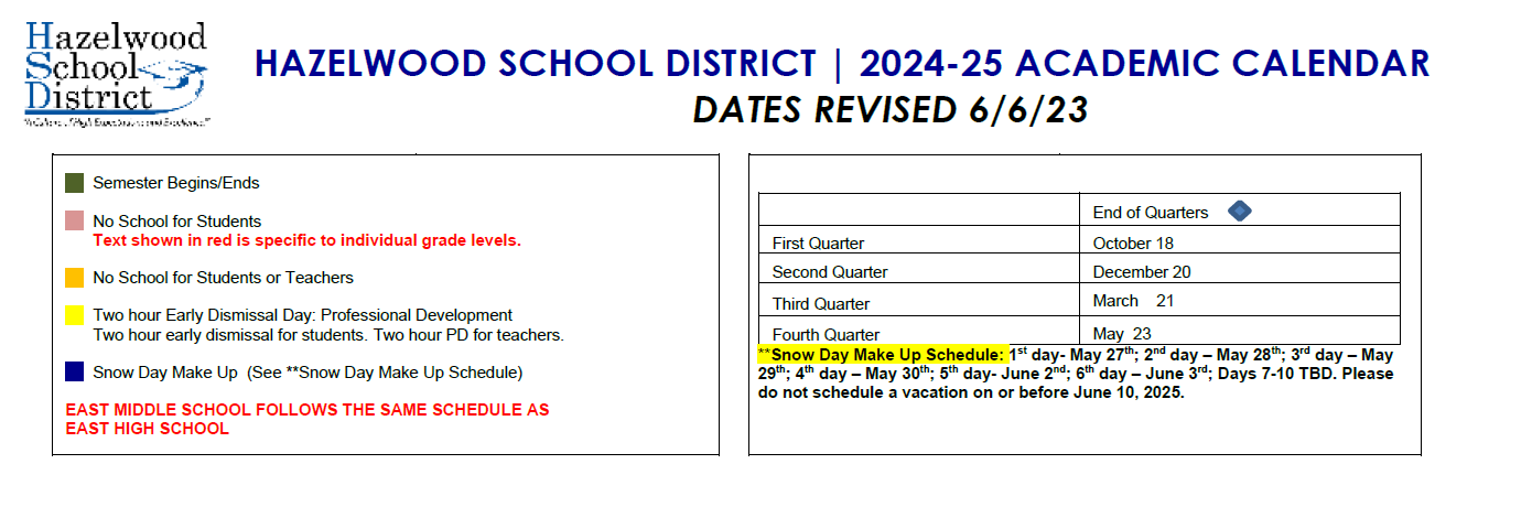District School Academic Calendar Key for Grannemann ELEM.