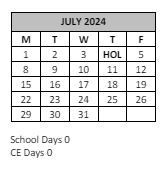 District School Academic Calendar for Hemet Academy For Applied Academic And Technology for July 2024
