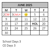 District School Academic Calendar for Hemet Academy For Applied Academic And Technology for June 2025
