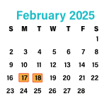 District School Academic Calendar for Glen Allen Elementary for February 2025
