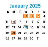 District School Academic Calendar for Glen Allen Elementary for January 2025