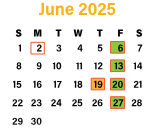 District School Academic Calendar for Glen Allen Elementary for June 2025