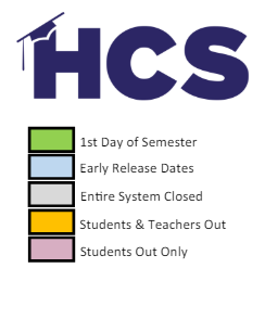 District School Academic Calendar Legend for Headland Elementary School