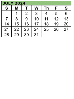 District School Academic Calendar for Imlay Elementary School for July 2024